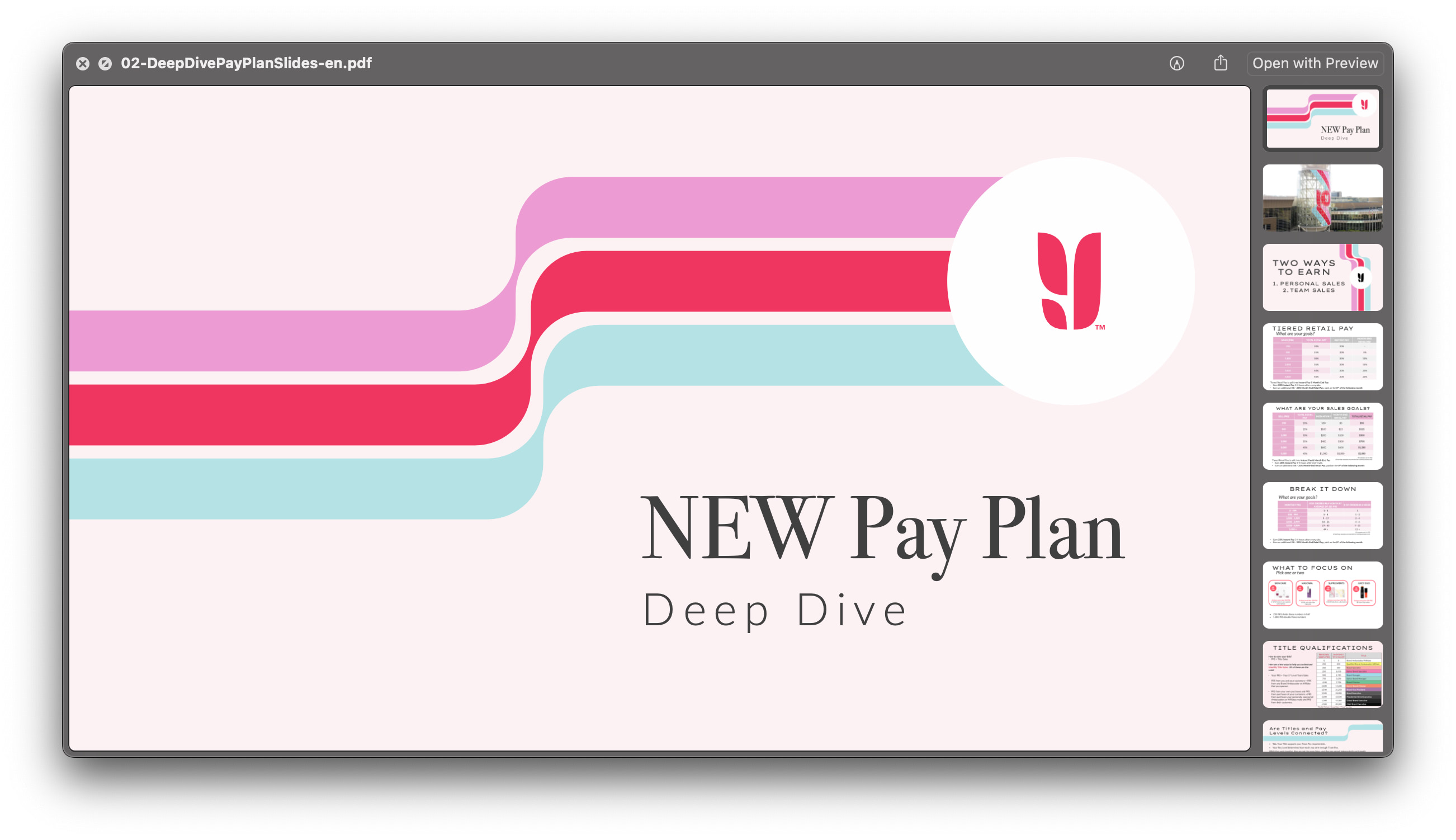Pay Plan Deep Dive Slides