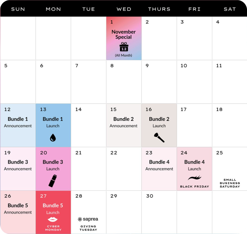 BFCM CALENDAR